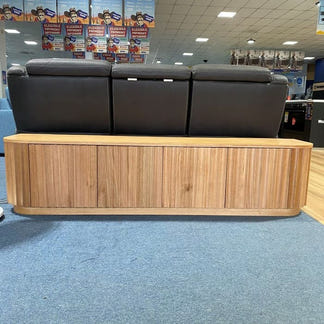 Ceasar 2062mm Timber Entertainment Unit - Messmate/Natural