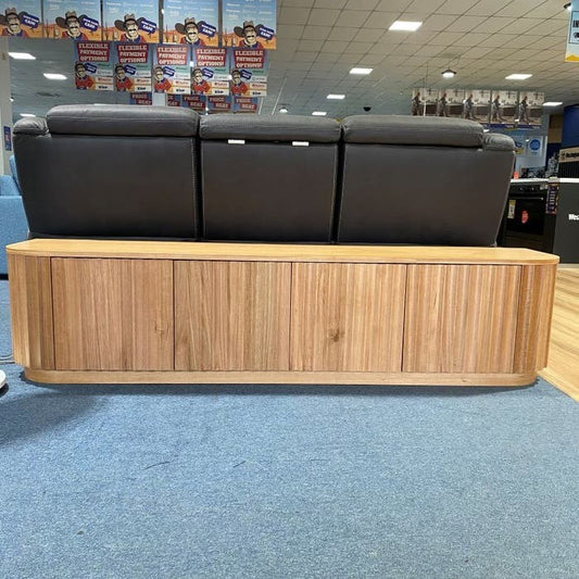 Ceasar 2062mm Timber Entertainment Unit - Messmate/Natural