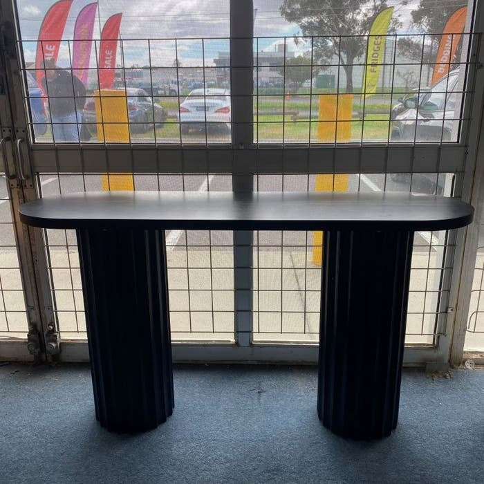 Caesar 150cm Timber Hall Table - Messmate/Black