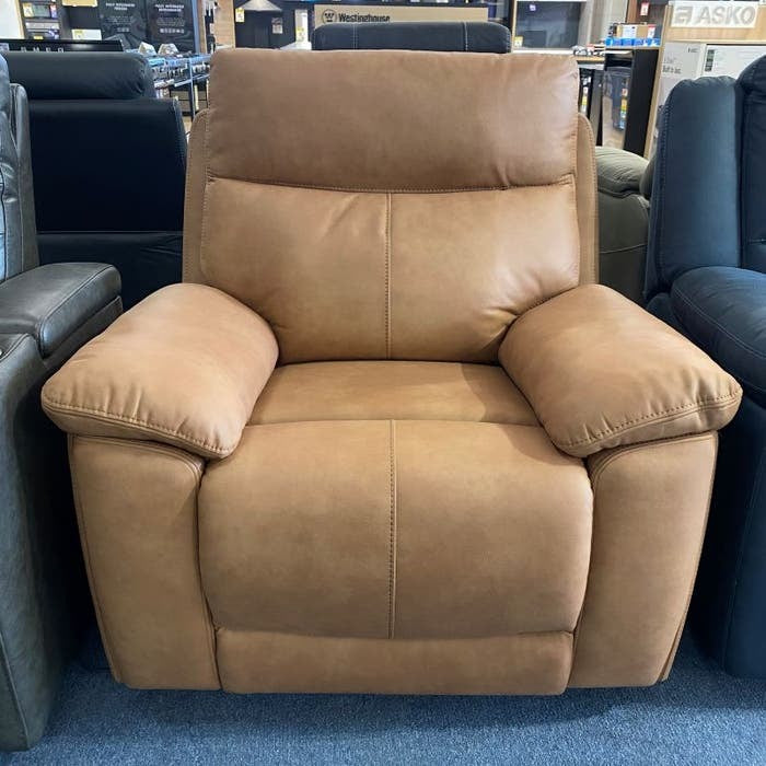 California Electric Recliner Fabric Armchair - Tan