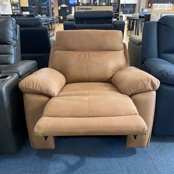 California Electric Recliner Fabric Armchair - Tan