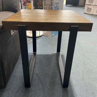 Cottage Lamp Table - Rustic Pine/Black