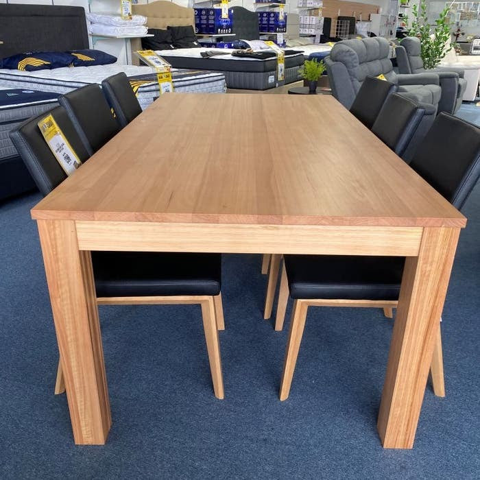 Hamilton 210cm Timber Dining Table - Messmate/Natural