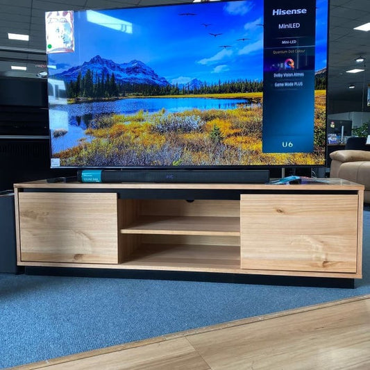 Hamilton 1680mm Timber Entertainment Unit - Messmate/Natural