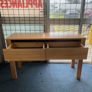 Hamilton 2 Drawer Hall Table - Messmate/Natural