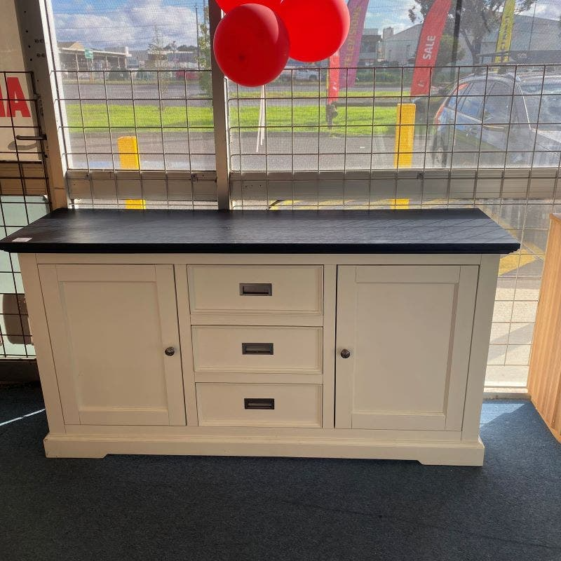 Hampton 1640mm Timber Buffet - White/Charcoal
