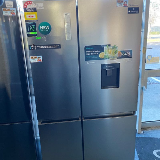 Hisense PureFlat Side by Side Refrigerator with Water Dispenser