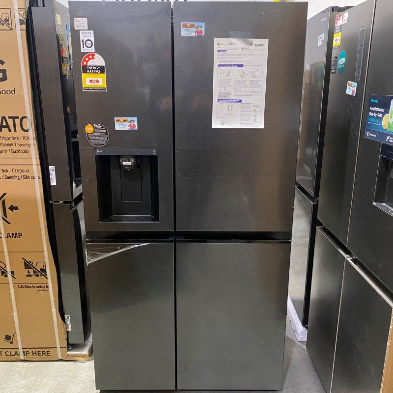 LG 635 Litre Side By Side Fridge - Matte Black