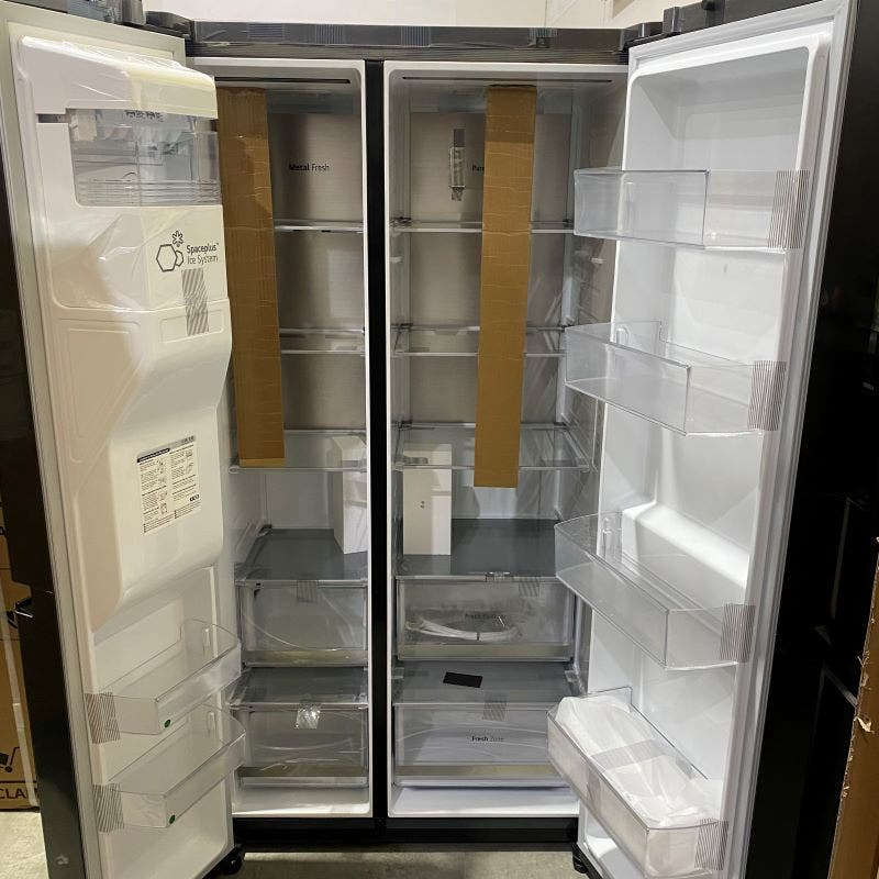 LG 635 Litre Side By Side Fridge - Matte Black