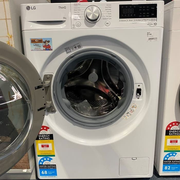 LG 8kg Front Load Washer - White