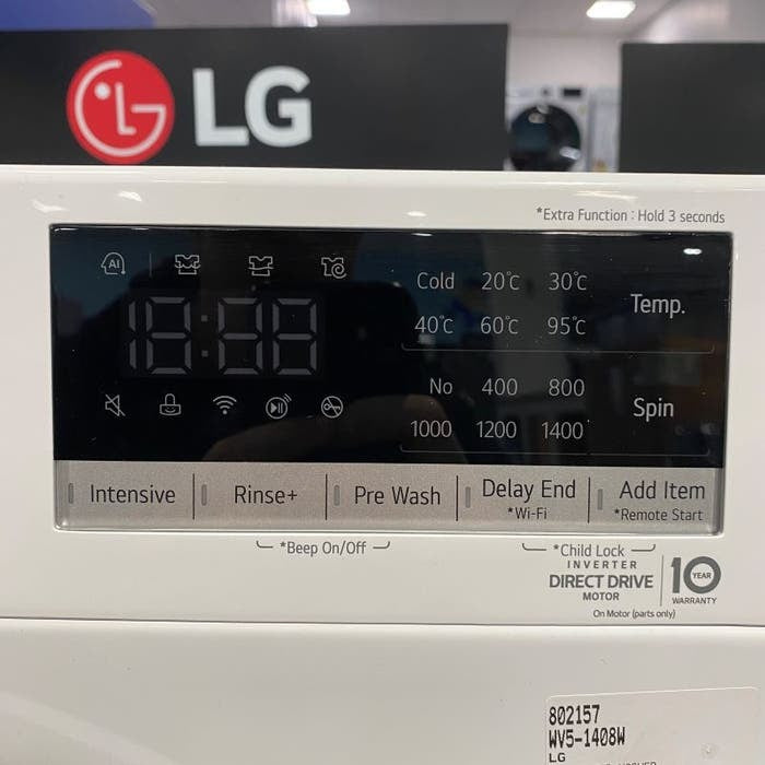 LG 8kg Front Load Washer - White