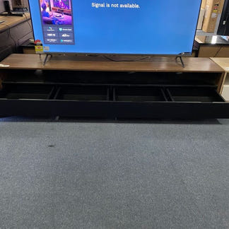 Tauris Suave 2000mm Entertainment Unit - Dark Oak/Black