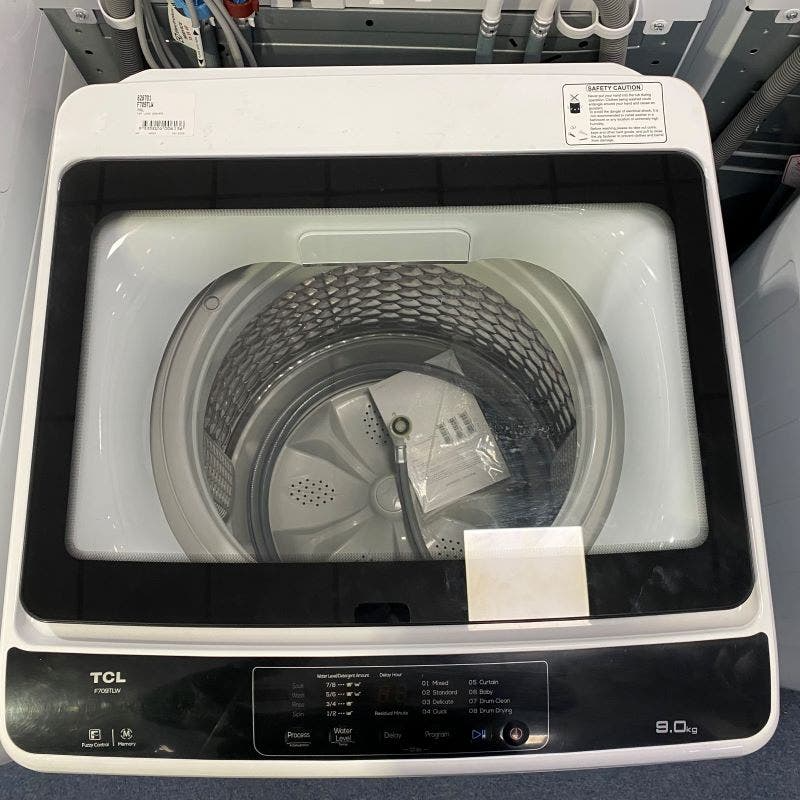 TCL 9kg Top Load Washer - White