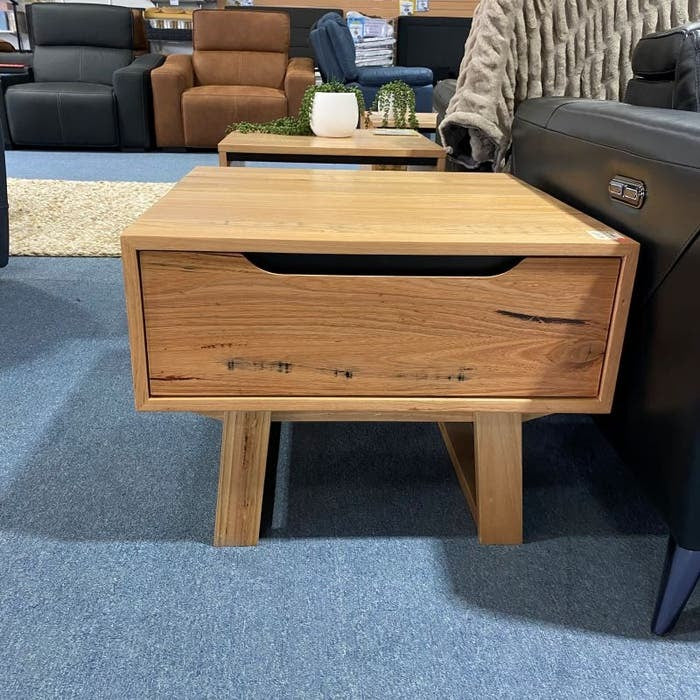 Xavier Single Drawer Lamp Table - Oak/Natural