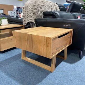 Xavier Single Drawer Lamp Table - Oak/Natural