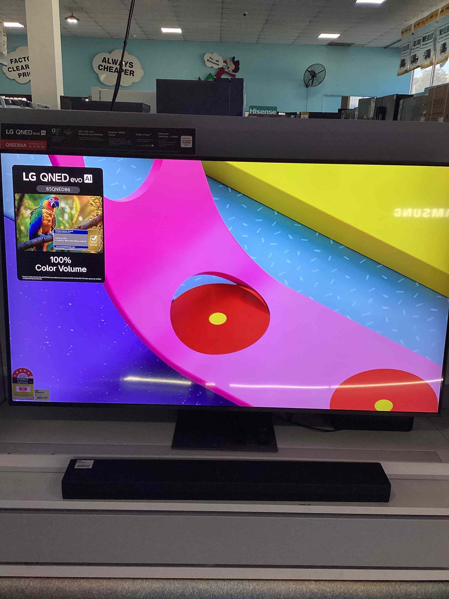 LG 65" QNED86A Smart 4K QNED evo Mini LED AI TV (2025)