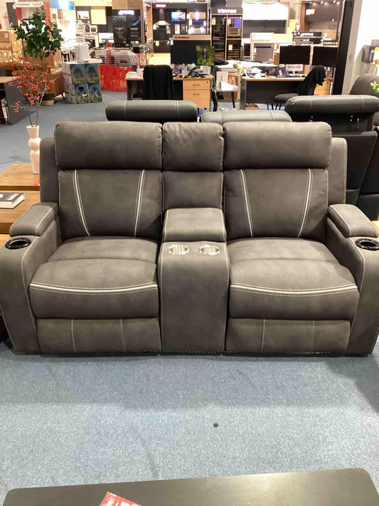 Magic 2+1+1 Electric Fabric Recliner Suite - Charcoal