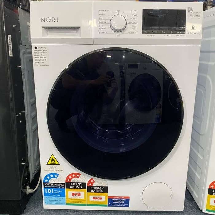 NORJ 10kg/6kg Front Load Washer/Dryer Combo - White