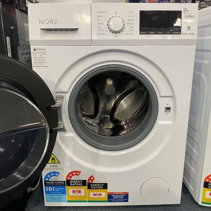 NORJ 10kg/6kg Front Load Washer/Dryer Combo - White